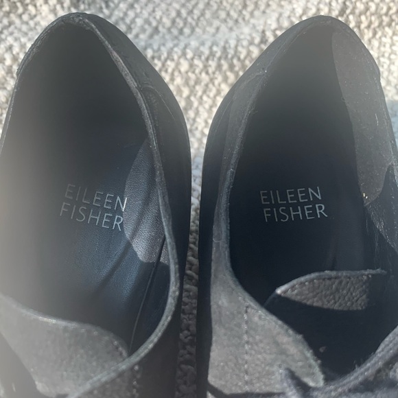 Eileen Fisher Wooden Platform Loafers - 70s Look - Picture 5 of 7